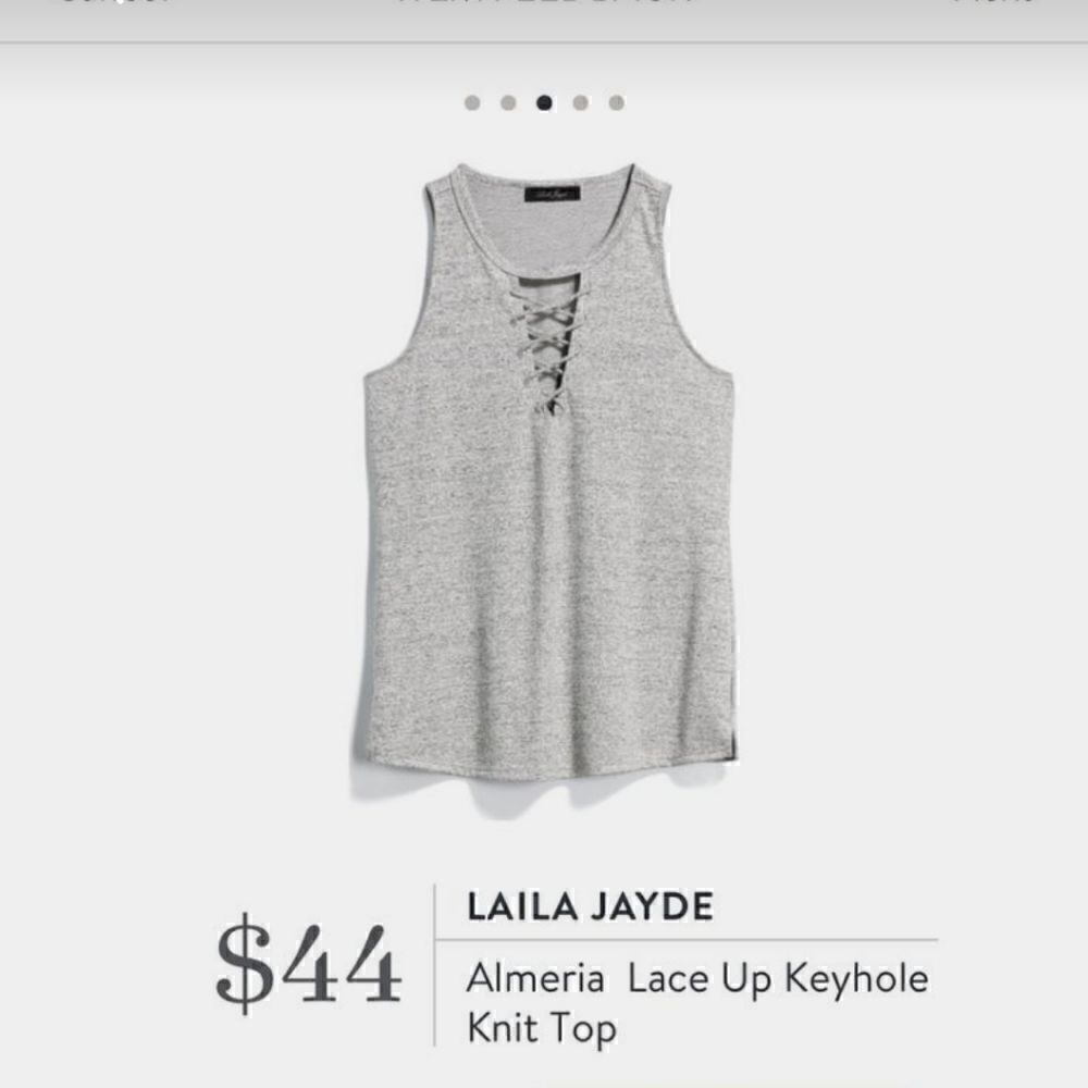 NWT Laila Jayde Almeria Lace Up Keyhole Knit Top